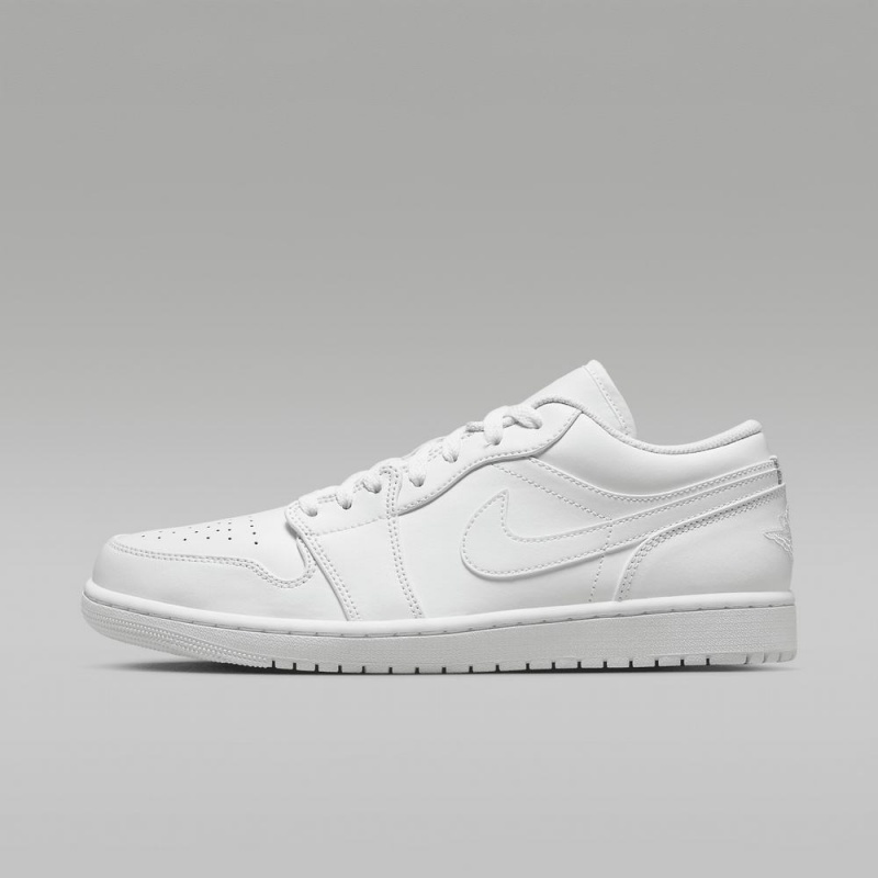 Nike Air Jordan 1 Low Mens Shoes White | 140673-CIM