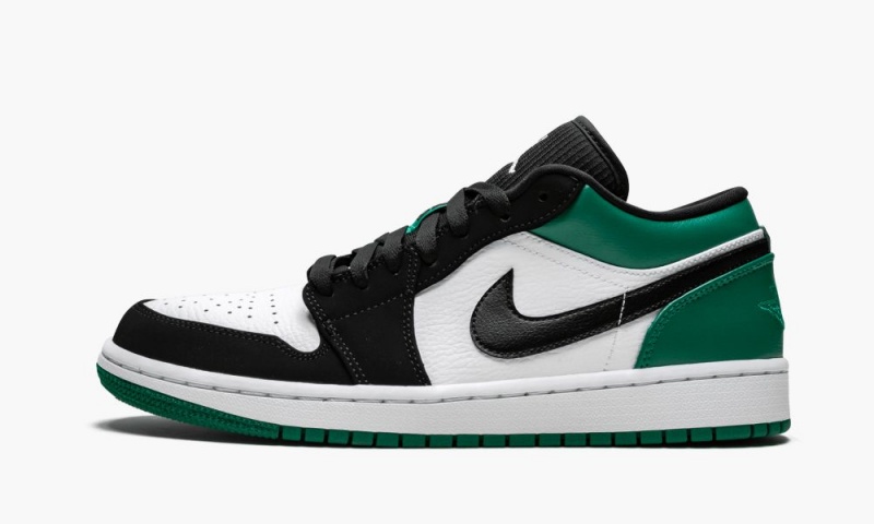 Nike Air Jordan 1 Low \'Mystic Green\' Mens Shoes White / Black / Green | 915873-LST