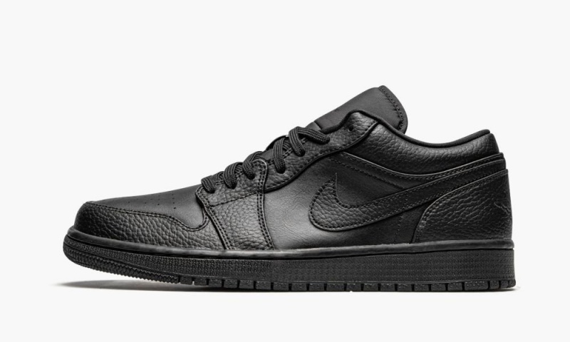 Nike Air Jordan 1 Low \'Triple Black\' Mens Shoes Black | 973651-CLR