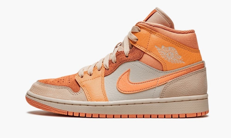 Nike Air Jordan 1 Mid \'Apricot\' Womens Shoes Orange / Apricot | 642983-SQK