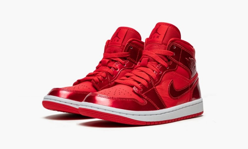 Nike Air Jordan 1 Mid 'Pomegranate' Womens Shoes Red / Burgundy | 436981-XCJ