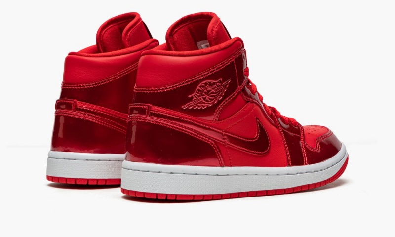 Nike Air Jordan 1 Mid 'Pomegranate' Womens Shoes Red / Burgundy | 436981-XCJ