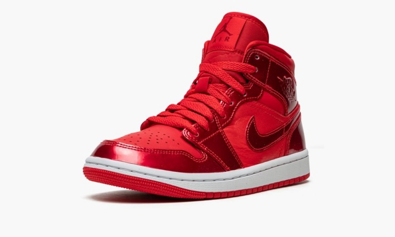 Nike Air Jordan 1 Mid 'Pomegranate' Womens Shoes Red / Burgundy | 436981-XCJ