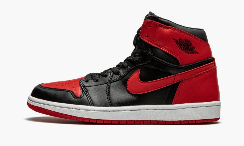 Nike Air Jordan 1 Retro \'BRED 01'\' Mens Shoes Black / Red | 610384-XEO