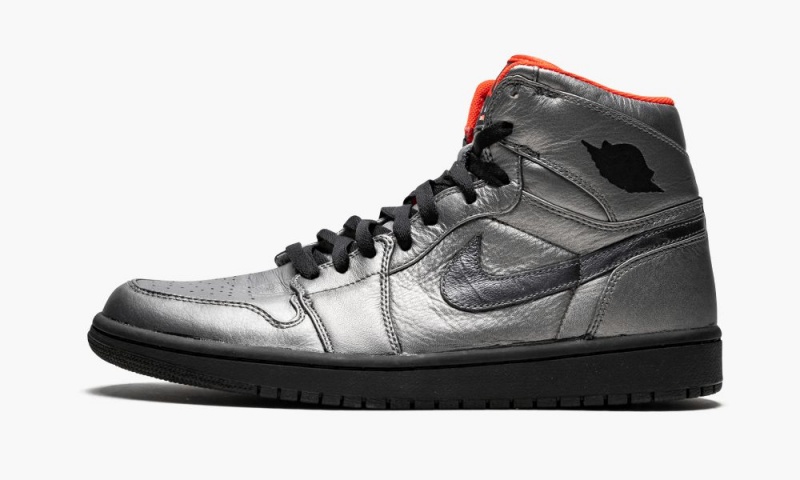 Nike Air Jordan 1 Retro Hi Premier Mens Shoes Blue Grey / Black / Orange | 178352-PFY