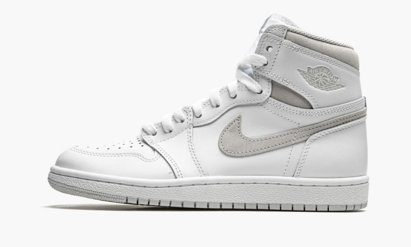 Nike Air Jordan 1 Retro High \'Neutral Grey\' Mens Shoes White / Grey | 532971-SEG