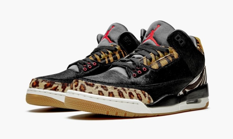 Nike Air Jordan 3 Retro 'Animal Instinct' Mens Shoes Black / Light Brown | 639814-QTN