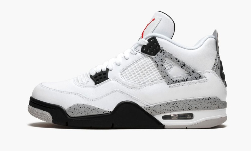 Nike Air Jordan 4 Retro OG \'White Cement\' Mens Shoes White / Red / Black / Grey | 645370-SBV