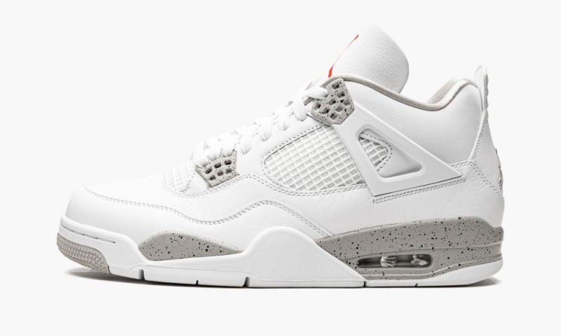 Nike Air Jordan 4 Retro \'White Oreo\' Mens Shoes White / Grey / Black / Red | 274158-RTI