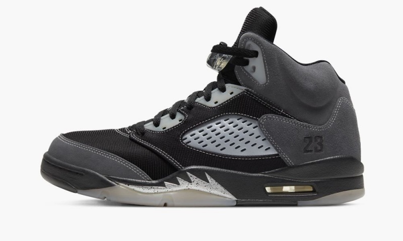 Nike Air Jordan 5 Retro \'Anthracite\' Mens Shoes Dark Grey / Grey | 427019-UIH