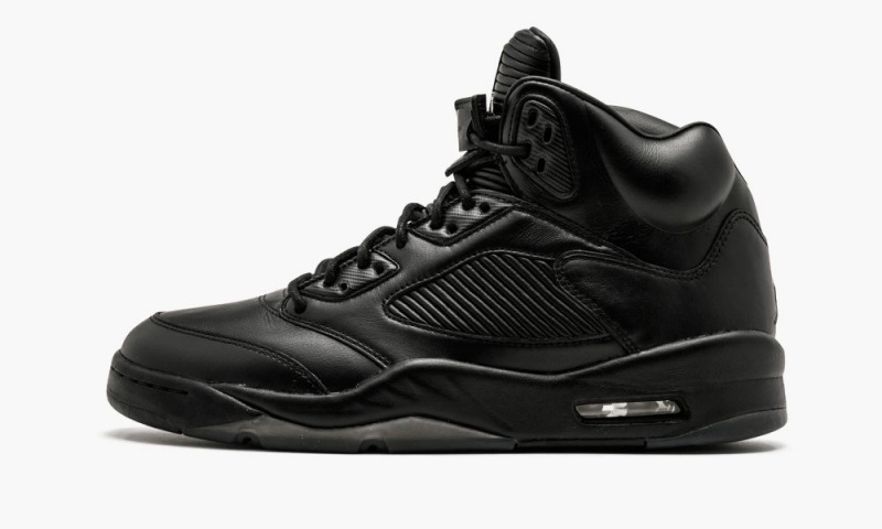 Nike Air Jordan 5 Retro Prem Mens Shoes Black | 975642-PXF