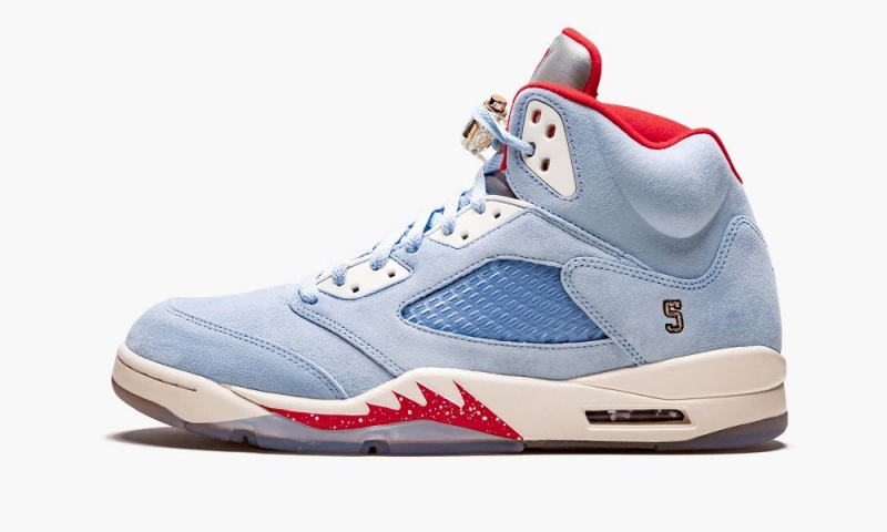 Nike Air Jordan 5 Retro \'Trophy Room\' Mens Shoes Blue / Red | 012389-HXK