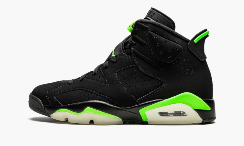 Nike Air Jordan 6 Retro \'Electric Green\' Mens Shoes Black / Green | 450267-PLN