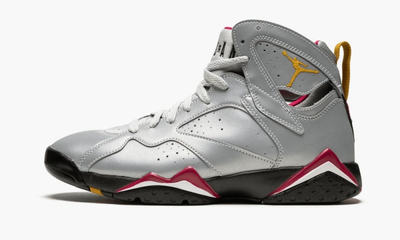 Nike Air Jordan 7 Retro \'Reflections of a Champion\' Mens Shoes Silver / Red | 057982-IDZ