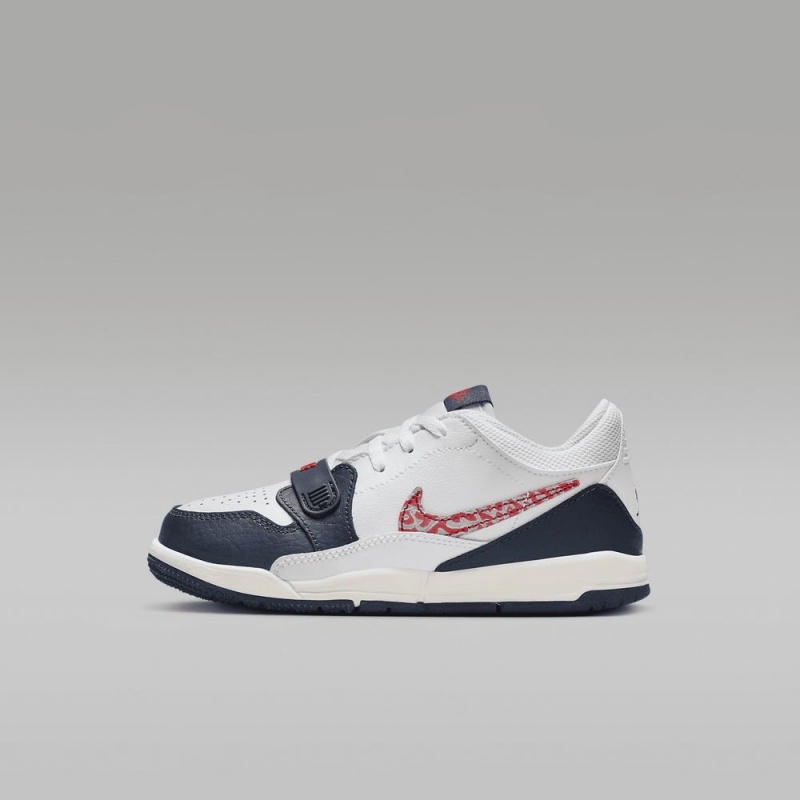 Nike Air Jordan Legacy 312 Low Kids Shoes Navy / White | 718360-CIR