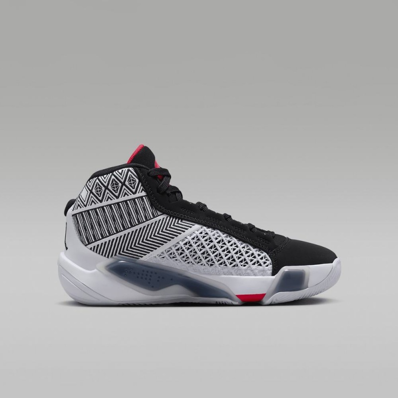 Nike Air Jordan XXXVIII Kids Shoes White / Black / Red | 261579-UIE