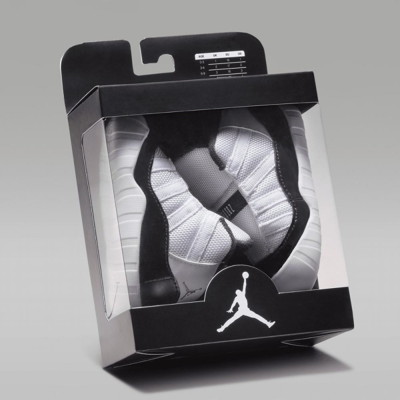 Nike Jordan 11 Kids Shoes White / Black / Metal Gold | 807516-KEP