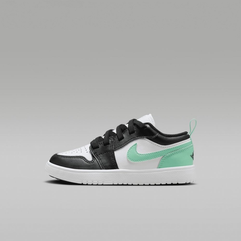 Nike Jordan 1 Low Alt Kids Shoes Black / White / Green | 610539-GEB