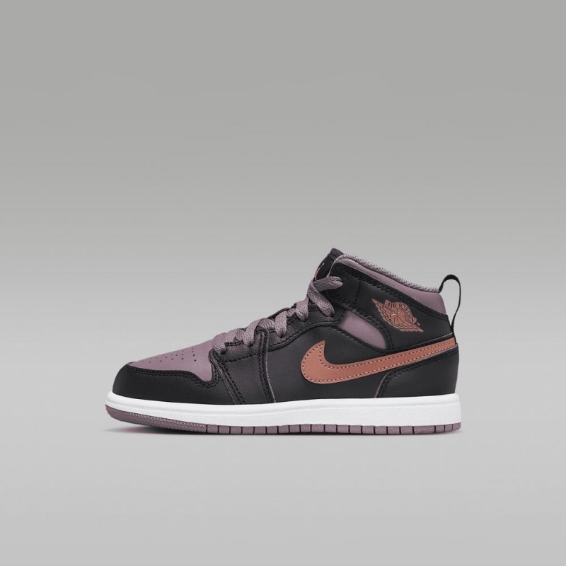 Nike Jordan 1 Mid SE Kids Shoes Purple | 584291-LUA