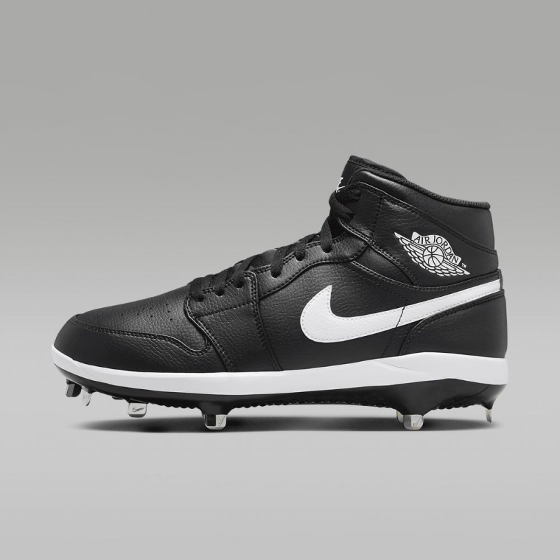 Nike Jordan 1 Retro Metal Mens Shoes Black / White | 968053-XTC