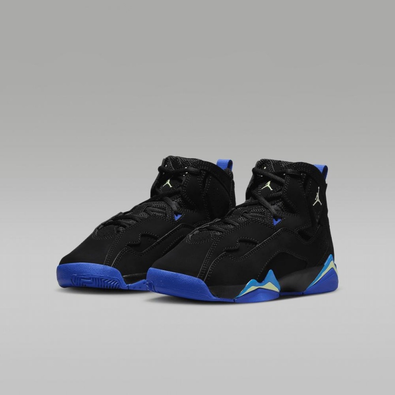 Nike Jordan True Flight Kids Shoes Black / Blue | 830247-ZEV