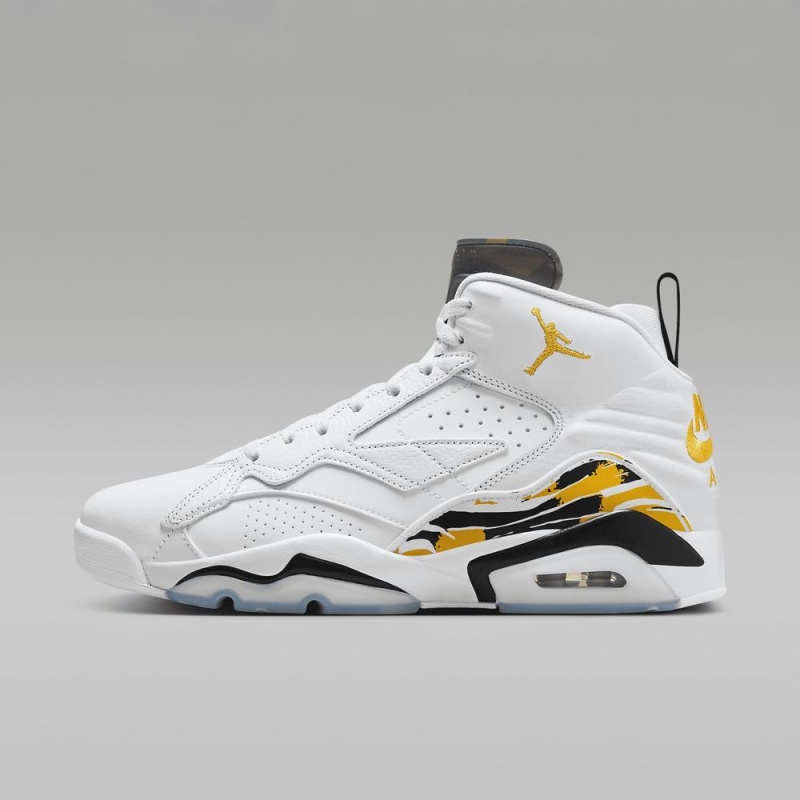 Nike Jumpman MVP Mens Shoes White / Black / Yellow | 342570-APY