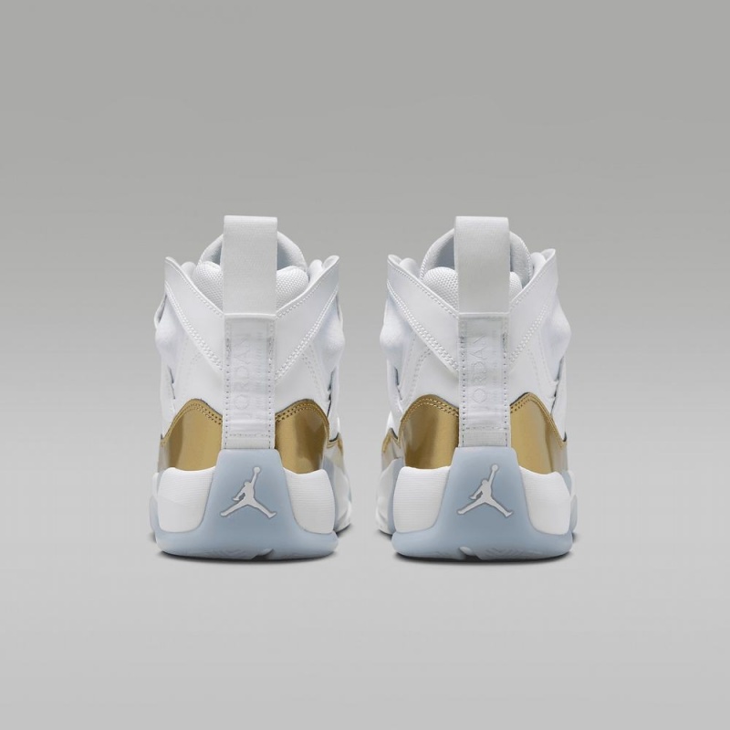 Nike Jumpman Two Trey Womens Shoes White / Metal Gold | 349085-KBM