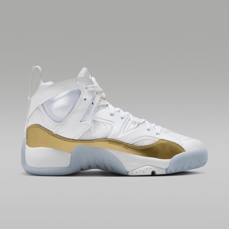 Nike Jumpman Two Trey Womens Shoes White / Metal Gold | 349085-KBM