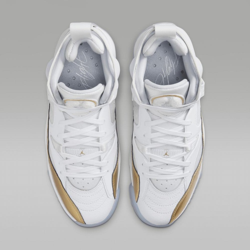 Nike Jumpman Two Trey Womens Shoes White / Metal Gold | 349085-KBM