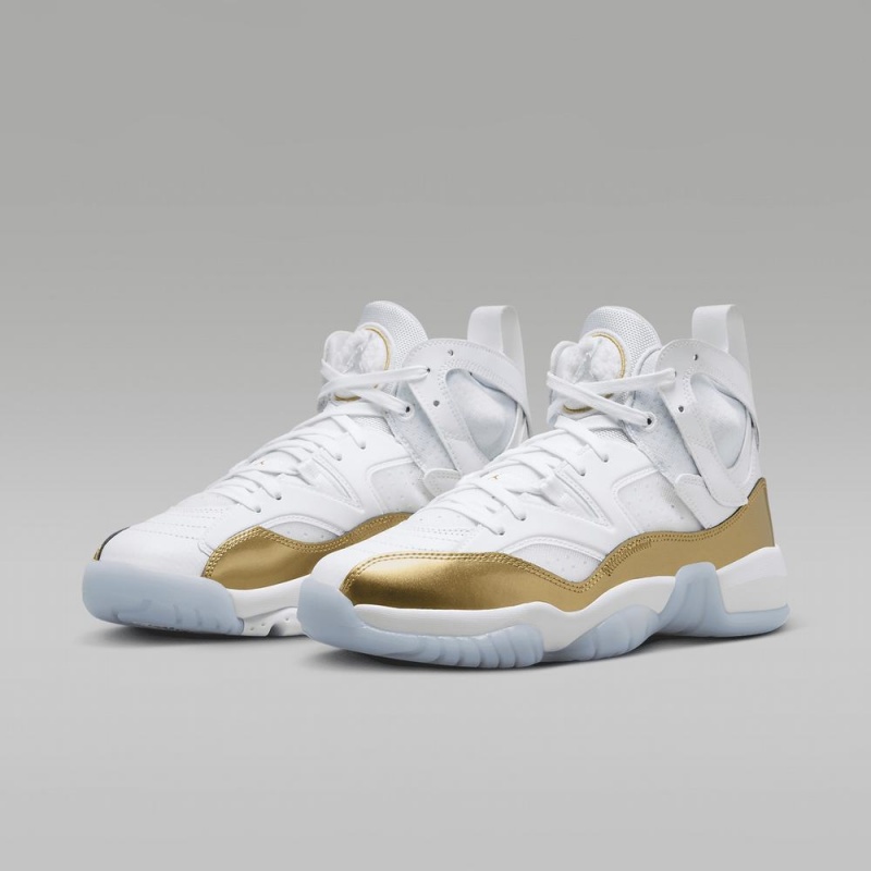 Nike Jumpman Two Trey Womens Shoes White / Metal Gold | 349085-KBM