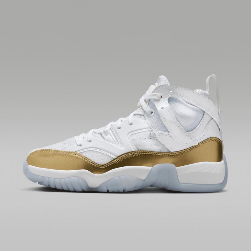 Nike Jumpman Two Trey Womens Shoes White / Metal Gold | 349085-KBM